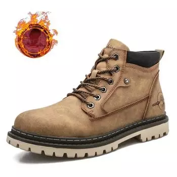Брендовые мужские супер теплые зимние ботинки, зимние мужские ботильоны, водонепроницаемые короткие ботинки, кроссовки для активного отдыха на осень 38