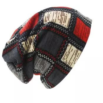 Брендовые осенне-зимние шапки для женщин Skullies и Beanies, мужская шапка унисекс, клетчатый дизайн, контрастный цвет, женская шапка BHT022 One Size