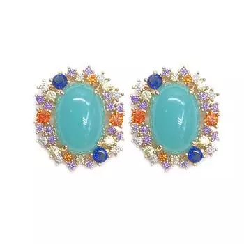 Брендовые серьги, ювелирные изделия, женские модные серьги с кубическим цирконием, длинные серьги с цветком и медью, позолоченные ювелирные изделия