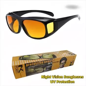Брендовые солнцезащитные очки ночного видения Очки для ночного вождения Очки для водителя Унисекс Солнцезащитные очки с защитой от ультрафиолета