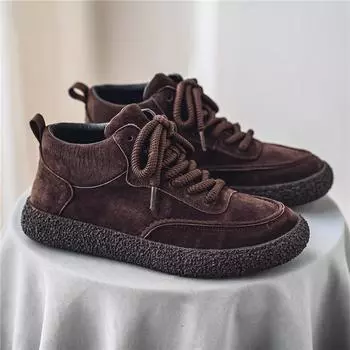 Брендовые винтажные мужские туфли на плоской подошве из замши и кожи, повседневные туфли, удобные мокасины для вождения, мужские оксфорды, обувь zapatos para hombres 39