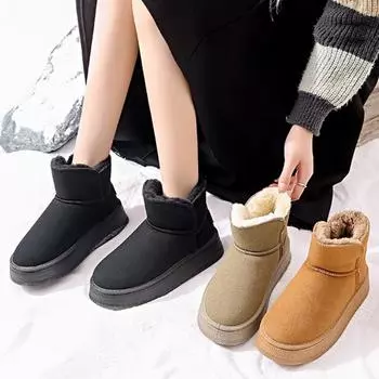 Брендовые женские ботинки, зимние ботинки с круглым носком и плоским каблуком, женские модные элегантные хлопковые туфли для женщин, модные мягкие ботинки для отдыха на природе 35