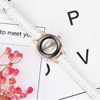 Женские кварцевые часы, простые фирменные женские часы, модные женские наручные часы белый