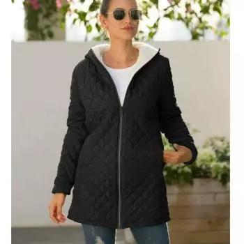 Брендовые женские хлопковые парки VANGULL, осенне-зимняя длинная толстая куртка, бархатная верхняя одежда с капюшоном из ягненка XS чёрный