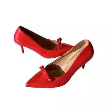 Брендовые женские туфли Slip on женские туфли на высоком каблуке модные туфли-лодочки женские туфли с заостренным носком на неглубоком тонком каблуке женские 35