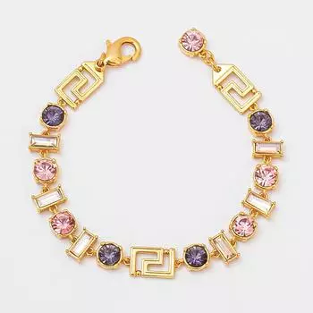 Брендовый браслет Mihmily с цветными драгоценными камнями в европейском и американском стиле, идеальный подарок для девочек.