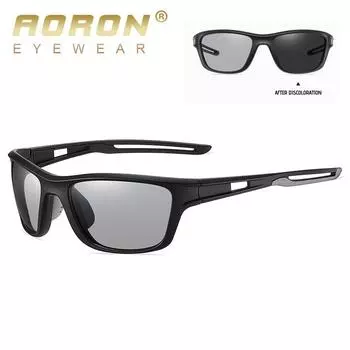 Брендовый дизайн AORON, фотохромные поляризационные солнцезащитные очки в оправе TR для мужчин, антибликовые очки для вождения на открытом воздухе, подарки