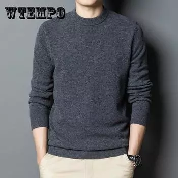 Брендовый шерстяной свитер Tide, мужской осенне-зимний свободный свитер для отдыха, высококачественный толстый свитер, теплый кашемировый шерстяной свитер XXXXL