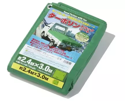 Брезент для грузовиков Зеленый x TTG2 Для небольших грузовиков Прочная полиэфирная смола, водонепроницаемая Легкий Люверс В комплект входит резиновая лента Расчетное использование зелёный