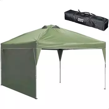 Брезентовая палатка ENDLESS BASE 2 м x 2 м с 1 боковым полотном для вентиляции, защиты от ультрафиолета, водостойкого футляра для хранения. Легко собирается одним касанием! ]