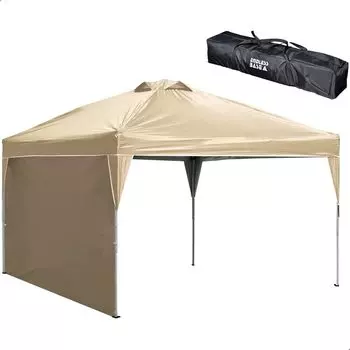 Брезентовая палатка ENDLESS BASE 2 м x 2 м с 1 боковой частью для вентиляции, защитой от ультрафиолета, водонепроницаемым чехлом для хранения. Легко собирается одним касанием! Воздуха