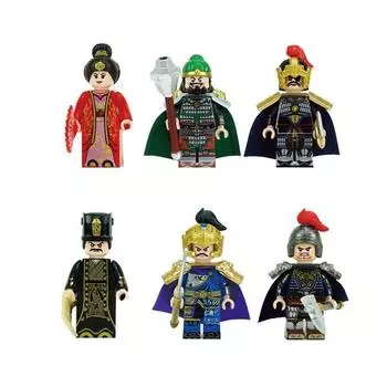 Brick Cool Korea Hero Троецарствие, изготовленные на заказ мини-фигурки, 4-й набор, 6 комплектов блоков совместимости, смешанная награда