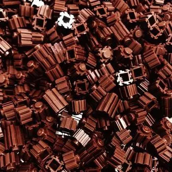 Brick World Tok Tok Play Color Deform Block Подставка для молнии Сменный блок 500р, Коричневый, Популярные корейские игрушки