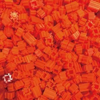 Brick World Tok Tok Play Color Deform Block Подставка на молнии Сменная подставка 500р, Оранжевый, Популярные корейские игрушки