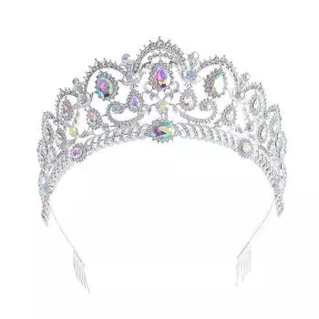 Свадебная корона из сплава со стразами, головной убор для выпускного бала, свадебная хрустальная корона, противоскользящий гребень, головной убор, новый