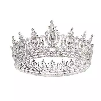 Свадебная корона со стразами тиара корона королевы аксессуары для волос свадебные аксессуары