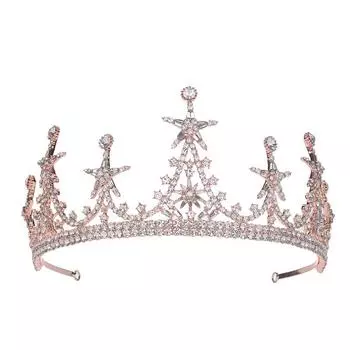 Свадебная корона тиара новый стиль свадебная атмосфера круглая барочная корона свадебное платье