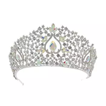 Свадебная корона тиара свадебное платье корона на день рождения новая фиолетовая принцесса вечеринка хрустальная корона
