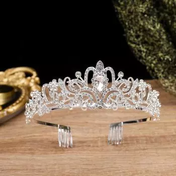 Bridal Headband Hair Accessories Headwear Wedding Ball Wedding Birthday Rhinestones Crown Ladies Alloy Diamond Accessories