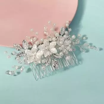Свадебные украшения, гребень для волос ручной работы, вставка, гребень, красивый и универсальный, свадебное платье, аксессуары для волос, ретро, стразы, жемчуг, вилка, гребень