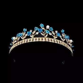 Свадебные украшения свадебное платье аксессуары мода роза цветок тиара день рождения корона принцесса выступление аксессуары для волос
