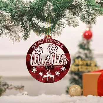 Bridal Shower Gift Wedding Gifts For Couples Gifts For Couples Unique Newlywed Gif First Christmas Married Ornament 2024 5PCS