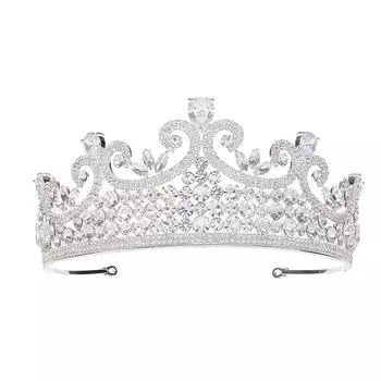 Свадебная тиара сплав бриллиант циркон корона свадебные аксессуары для волос корона