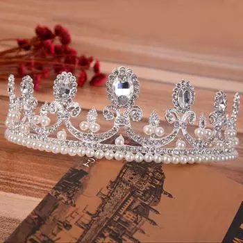 Свадебная тиара корона на день рождения супер фея свадебная тиара барокко корейское свадебное платье корона женская простая и элегантная принцесса