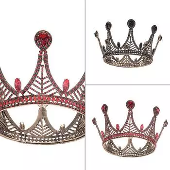 Свадебная тиара корона аксессуары для волос атмосферная корейская круглая корона тост одежда 18-летие церемония совершеннолетия аксессуары на день рождения