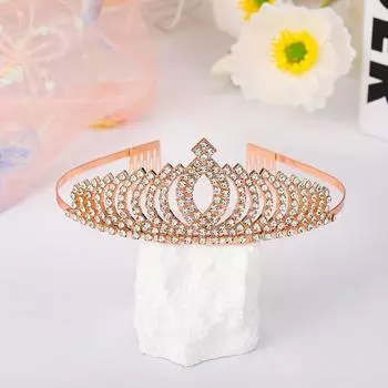 Свадебная тиара корона стразы металлические аксессуары для волос свадебное платье аксессуары ободок корона