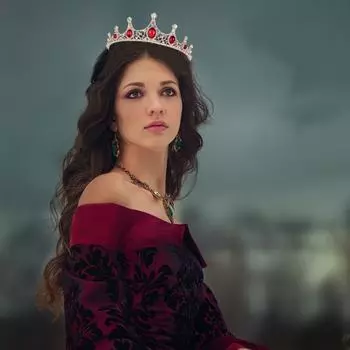 Свадебная тиара ретро барокко корона красная стразы корона ободок корона ободок ободок свадьба