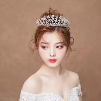 Свадебная тиара в том же стиле, что и на 18-летие, супер-сказочная хрустальная свадебная корона в сказочном стиле