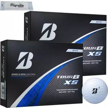 Bridgestone 2024 TOUR B XS Tour BXS Белый 2 дюжины набор 24 мяча чистящие листы комплект оригинальный белый