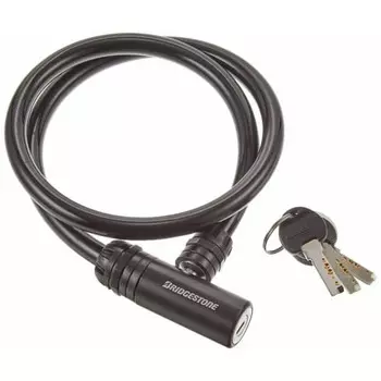 BRIDGESTONE Allock Bicycle Key Wire Lock Black Anti-Theft Security Diameter 12 x 80cm WL-AD.B