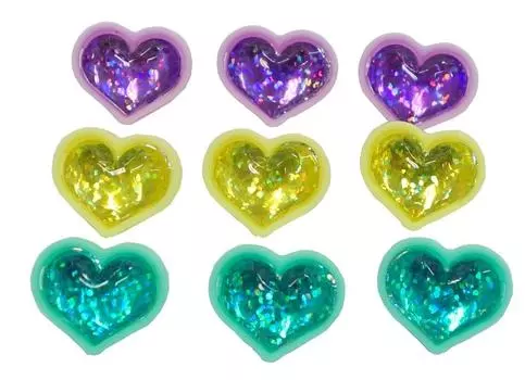 BRIDGESTONE Аксессуары для спиц для велосипеда Heart 3 цвета P5580 A487004 Желтый/Зеленый/Фиолетовый SP-EM