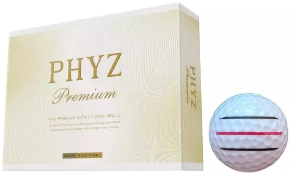 Bridgestone Golf Ball PHYZ Premium Gold Pearl [Hapiraki_Golf Line] (1 dozen_3 lines)