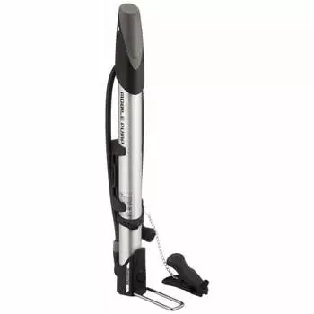 BRIDGESTONE Mobile Pump Велосипедный воздушный насос серебристого цвета с адаптером для мячей и поплавков Presta-style, American-style, English-style PM-GM06 P3915 A400300