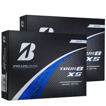 Bridgestone TOUR White Golf 2024 12 Balls per Pack of with Original Shop Card B/XS Balls, Model, (Set 2)