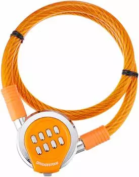 BRIDGESTONE Замок велосипедный ключ тросовый замок кнопка типа оранжевый диаметр безопасности 10 x 600 мм Push-Pon противоугонный WL-PPL