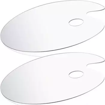 bridporio Набор из 2 акварельных палитр Прозрачная палитра Акриловая палитра Палитра Краска Акварель Контейнер для пигмента для акварели Набор красок Поднос для краски Палитра