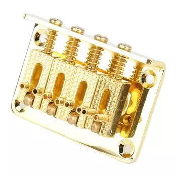 Бридж для 4-струнной гитары, металлический улучшенный звук, стильная замена моста для электрогитары, золото