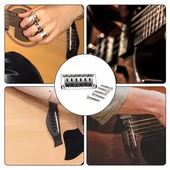 Бридж для 6-струнной электрогитары с крепежными винтами, фиксированный седло для хардтейл-бриджа, запасные части для гитары, простые в использовании A