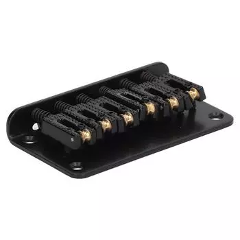 Бридж хардтейл седловый 6-струнный 78мм цинковый сплав медь бридж для электрогитары для замены черный чёрный