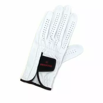 BRIEFING GOLF Премиальная кожаная перчатка для левой руки BRG201A16 Размер 24 [BRIEFING] Мужская перчатка-L Белый/000