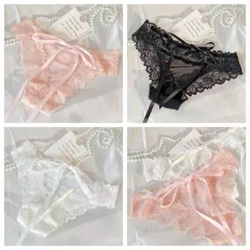 Briefs Bow Lace Panties Cotton Crotch Lace Briefs Temptation Sexy Panties Lady