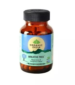 Бриф Фри (60 кап, 325 мг), Breathe Free, Organic India