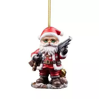 Bright Fun And Santa Claus Handheld Gun Ornament For Merry Christmas Tree Hanging 1