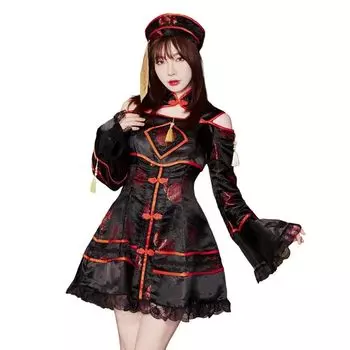 [Bright Lala] Хэллоуин косплей маскировка Китай Цзянши чонсам одежда костюм женский cos066-BK-L