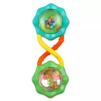 Bright Starts Barbell Rattle месяцы и Rattle Green 8188 [3 вверх]