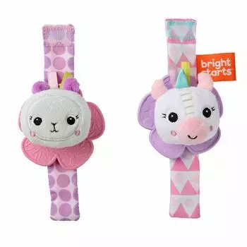 Bright Starts Rattle Tees Wrist Pal Pink 12330 &